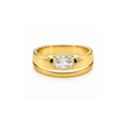 Radiant Cubic Zirconia Split Band Ring - Karen's Fine Jewellery