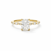 radiant halo lab diamond ring 2.5ct yellow gold