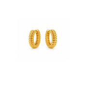 Ribbed Huggie Earrings - Karen's Fine Jewellery