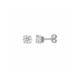 Clous d'oreilles en argent avec zircone cubique