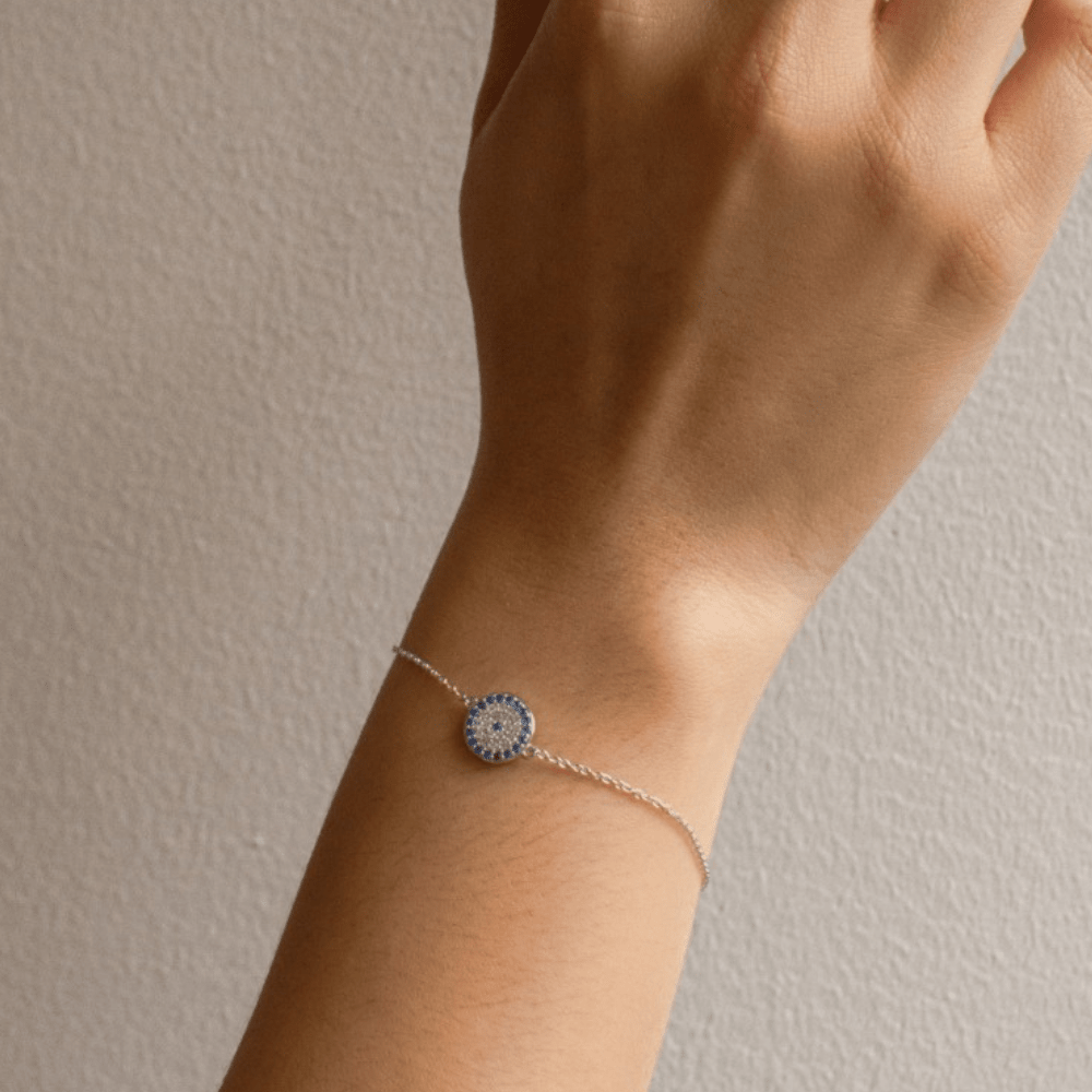 Silver Evil Eye Bracelet - Karen's Fine Jewellery