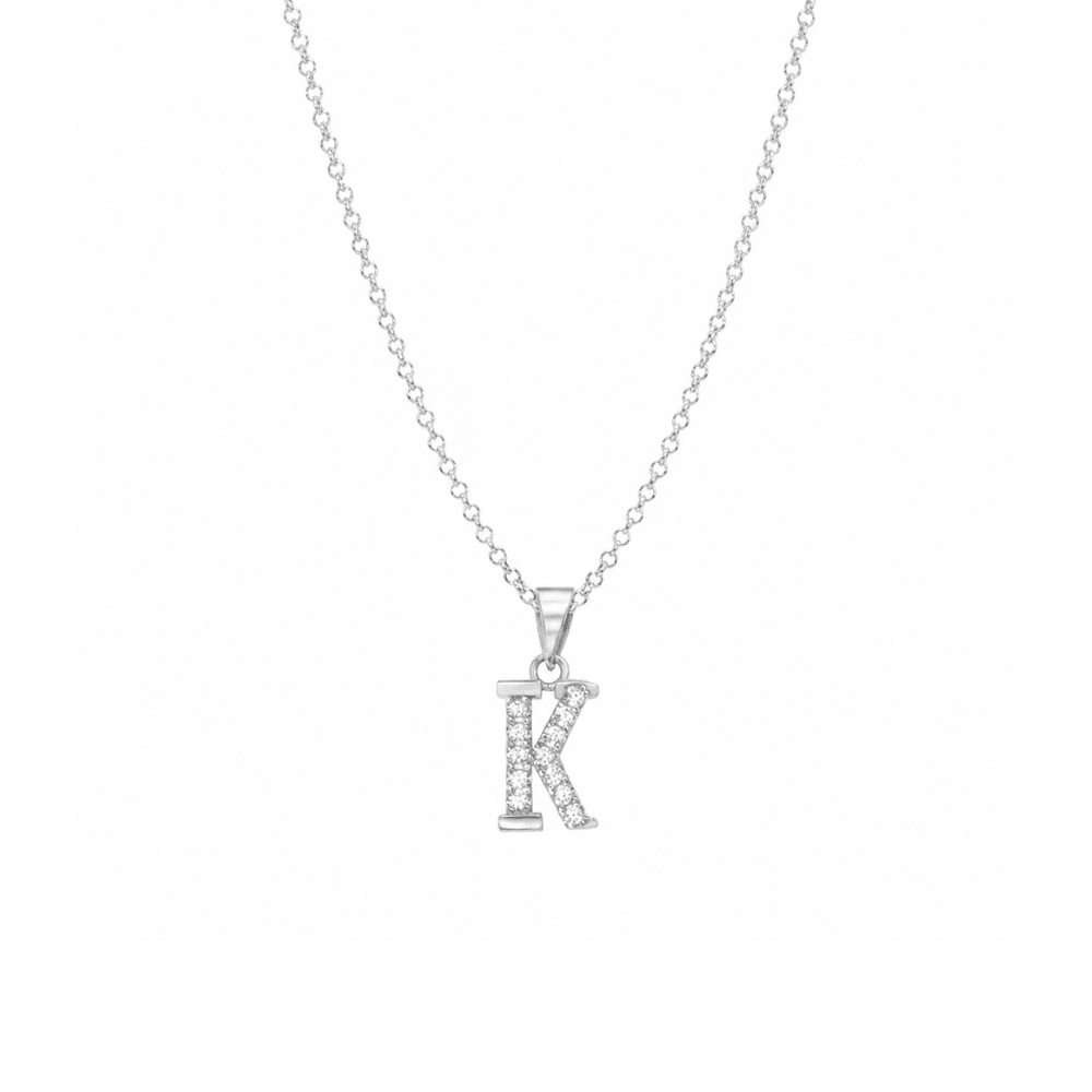 Silver Initial Necklace - Karen's Fine Jewellery