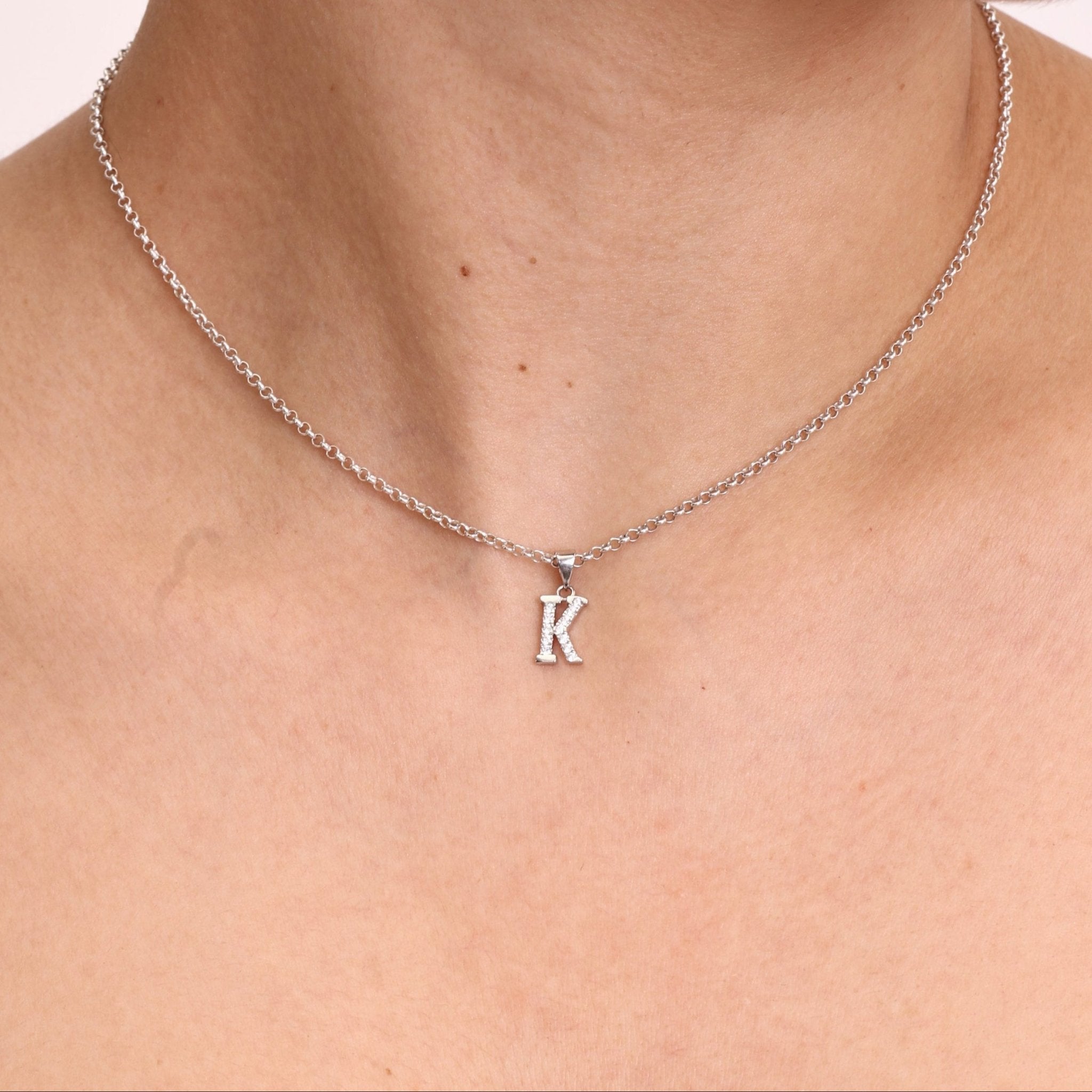 Silver Initial Necklace - Karen's Fine Jewellery