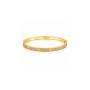 Silver Nova Pave Bangle (3.7mm) - Karen's Fine Jewellery