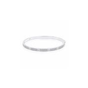 Silver Nova Pave Bangle (3.7mm) - Karen's Fine Jewellery
