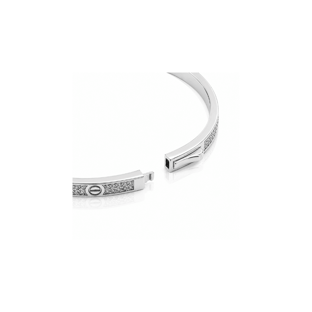 Silver Nova Pave Bangle (3.7mm) - Karen's Fine Jewellery