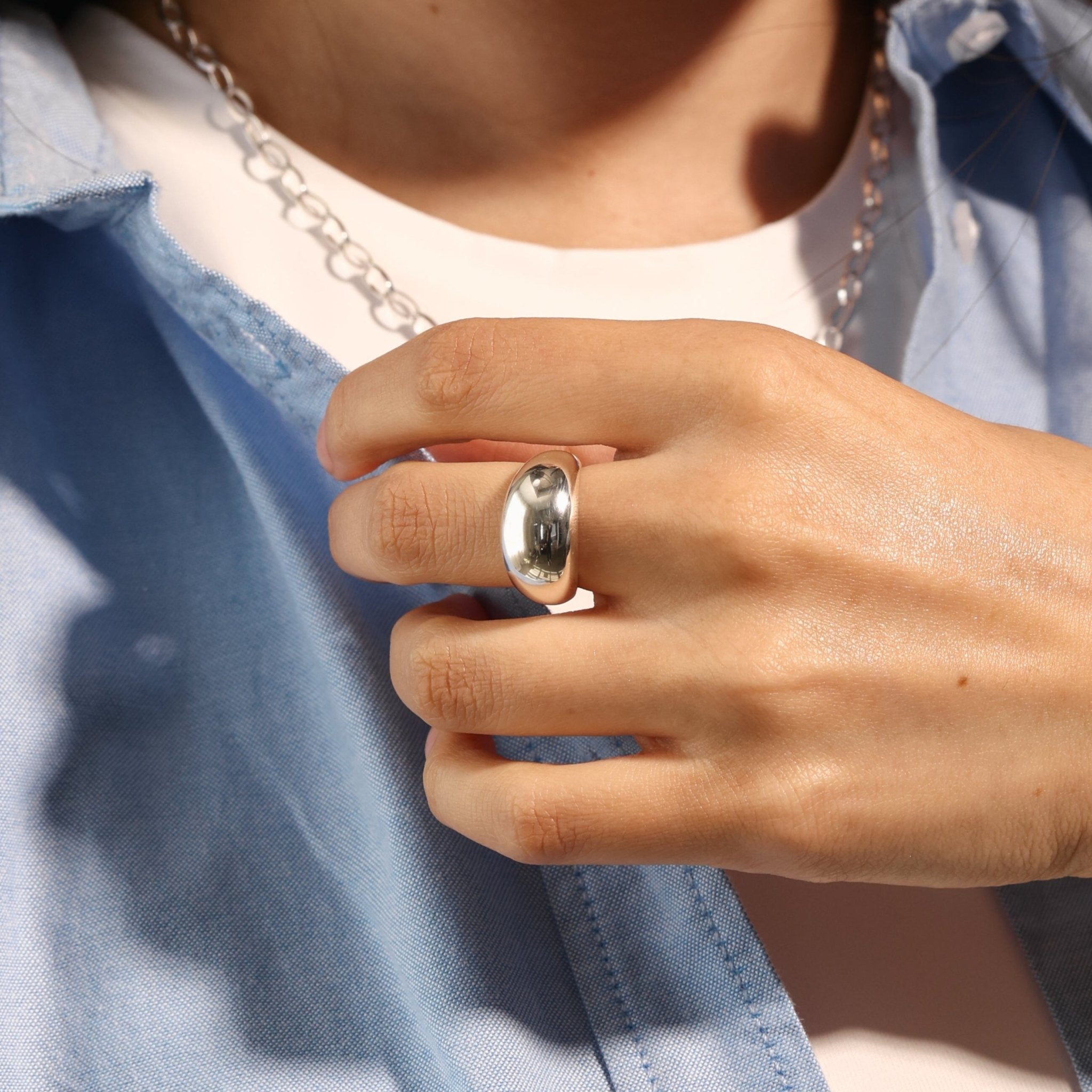 Thick Dome Ring - Karen's Fine Jewellery