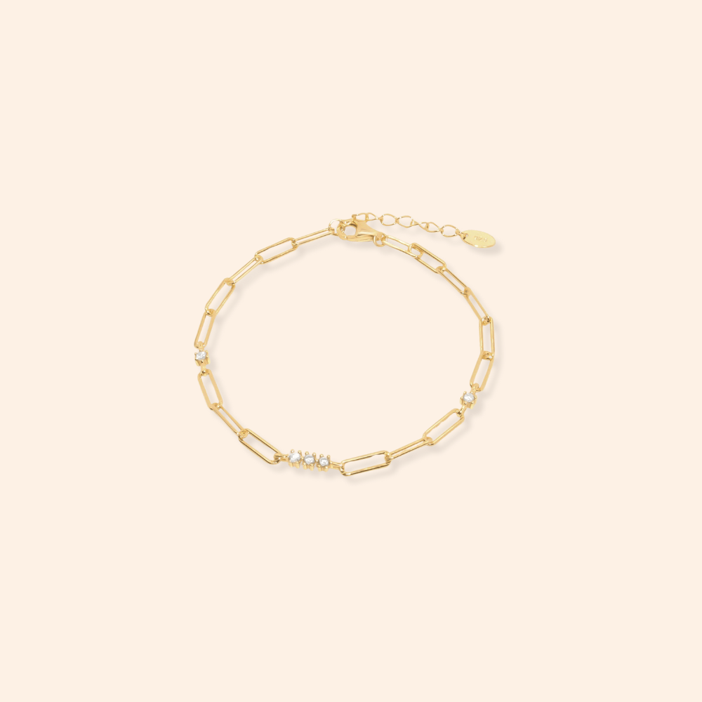 Trinity Paperclip Bracelet - Karen's Fine Jewellery