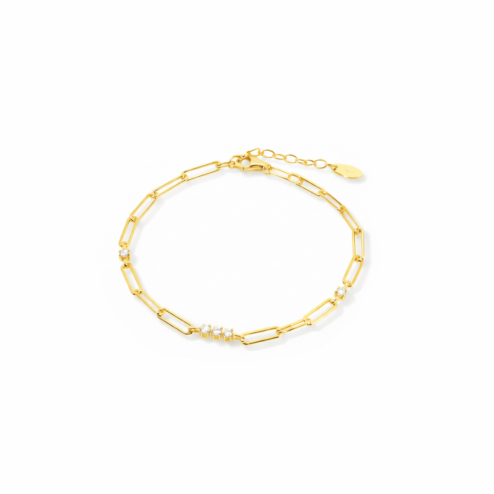 Trinity Paperclip Bracelet - Karen's Fine Jewellery