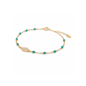 Turquoise Hamsa Bracelet - Karen's Fine Jewellery