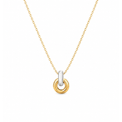 Two - Tone Circle Necklace - Karen's Fine Jewellery