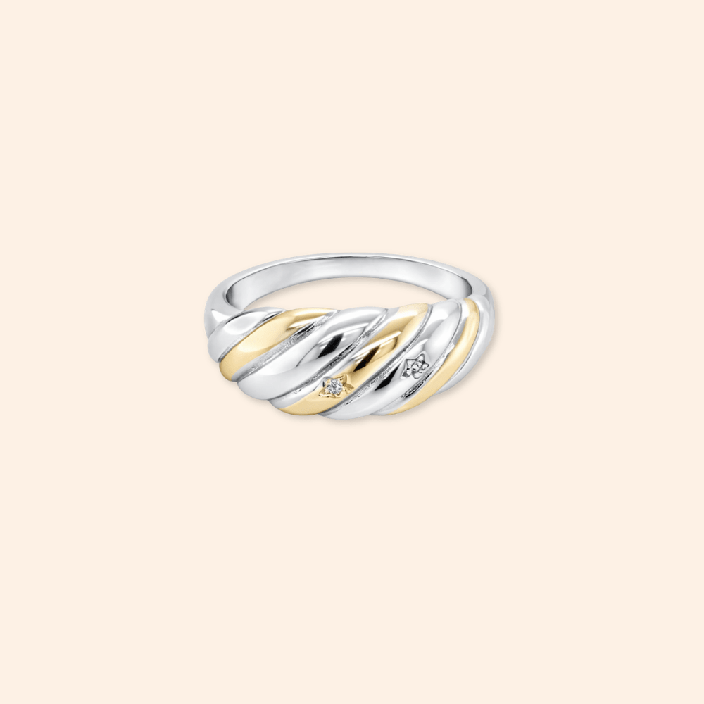 Two - tone Stars Ring - Karen's Fine Jewellery