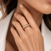 Vermeil Puffy Bubble Band Ring - Karen's Fine Jewellery