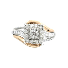 Load image into Gallery viewer, Square Halo Engagement Ring
