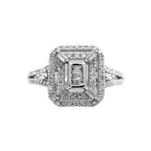Load image into Gallery viewer, Square Double Halo Engagement Ring
