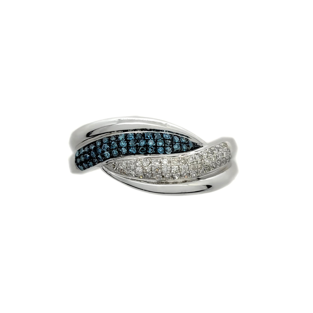 Blue Waves Cocktail Ring