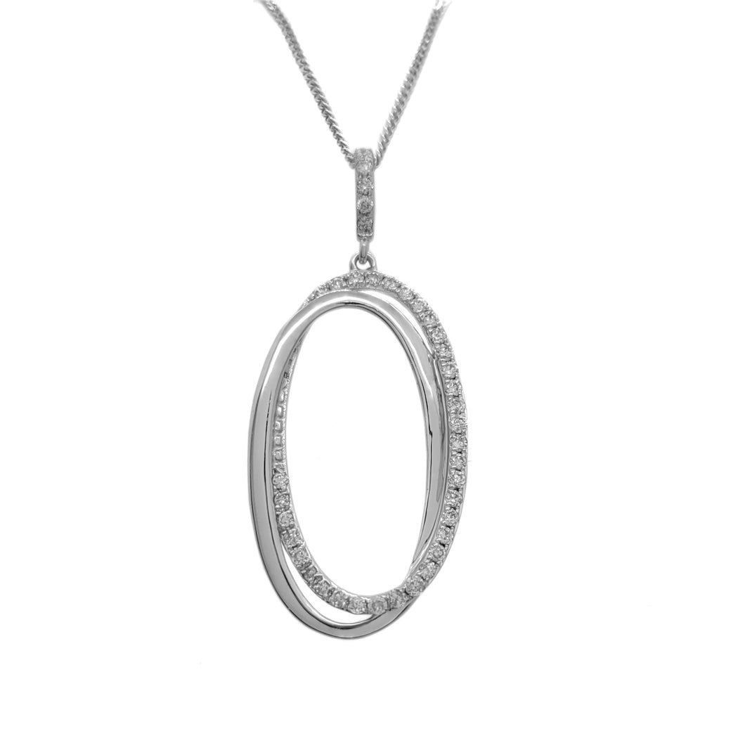 Oval Diamond Pendant