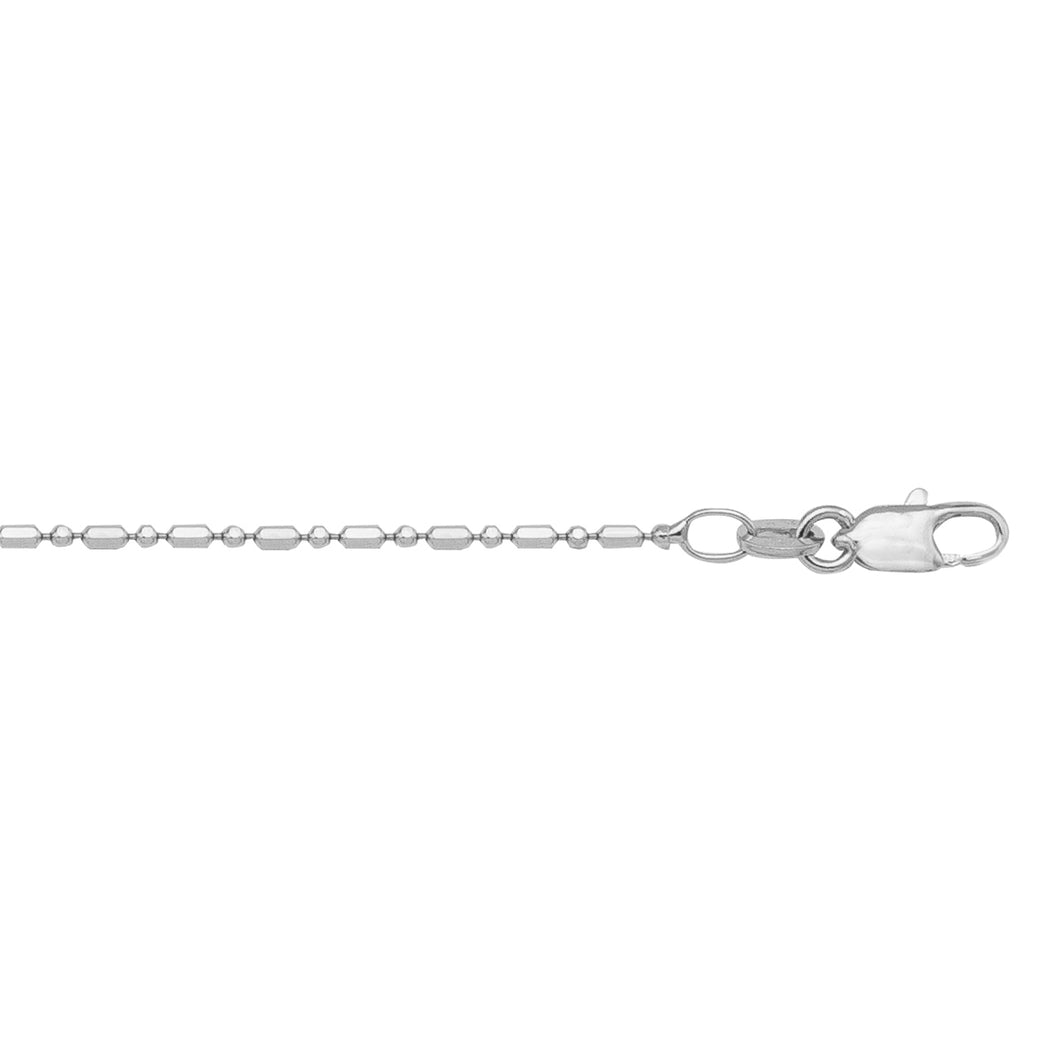 White Gold Station Bead Chain