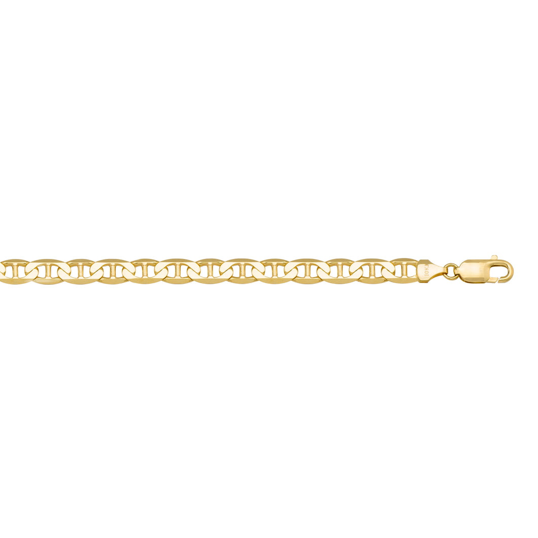 Yellow Gold Solid Flat Anchor Bracelet