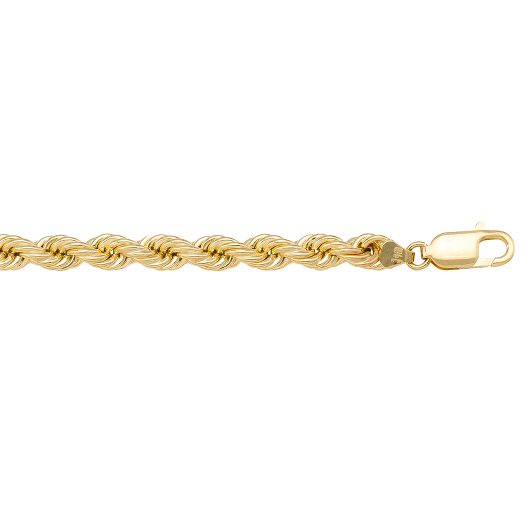Yellow Gold Hollow Rope Chain