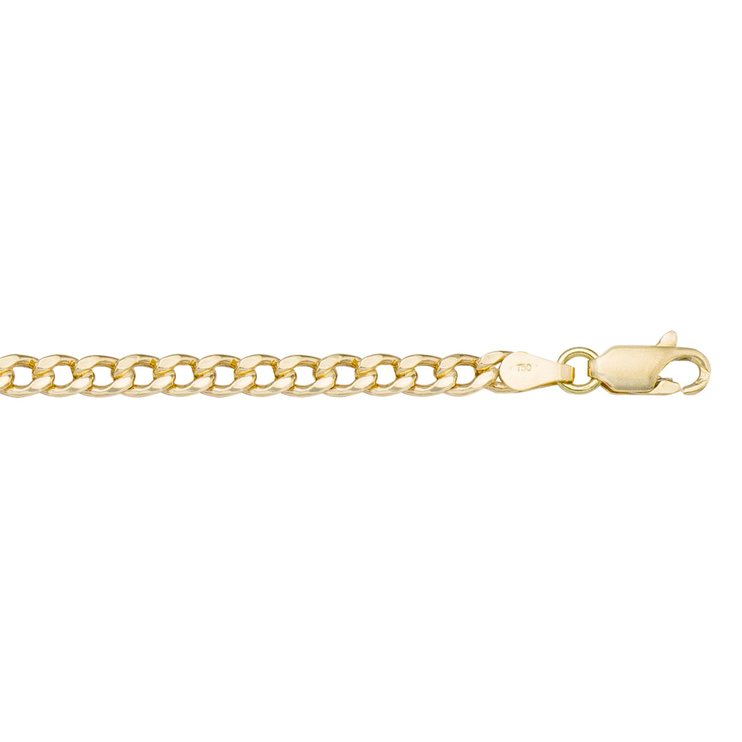 Yellow Gold Hollow Curb Chain