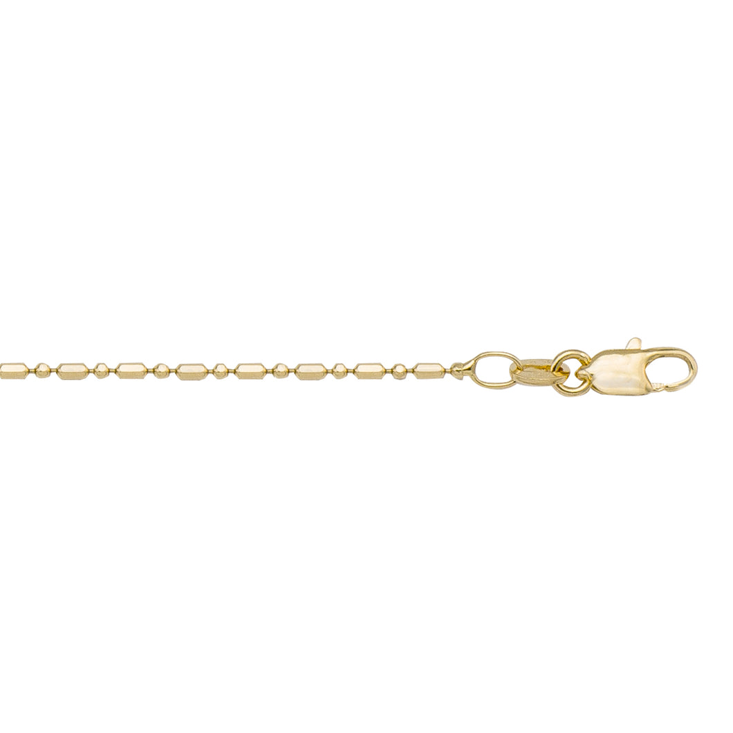 Yellow Gold Station Bead Chain